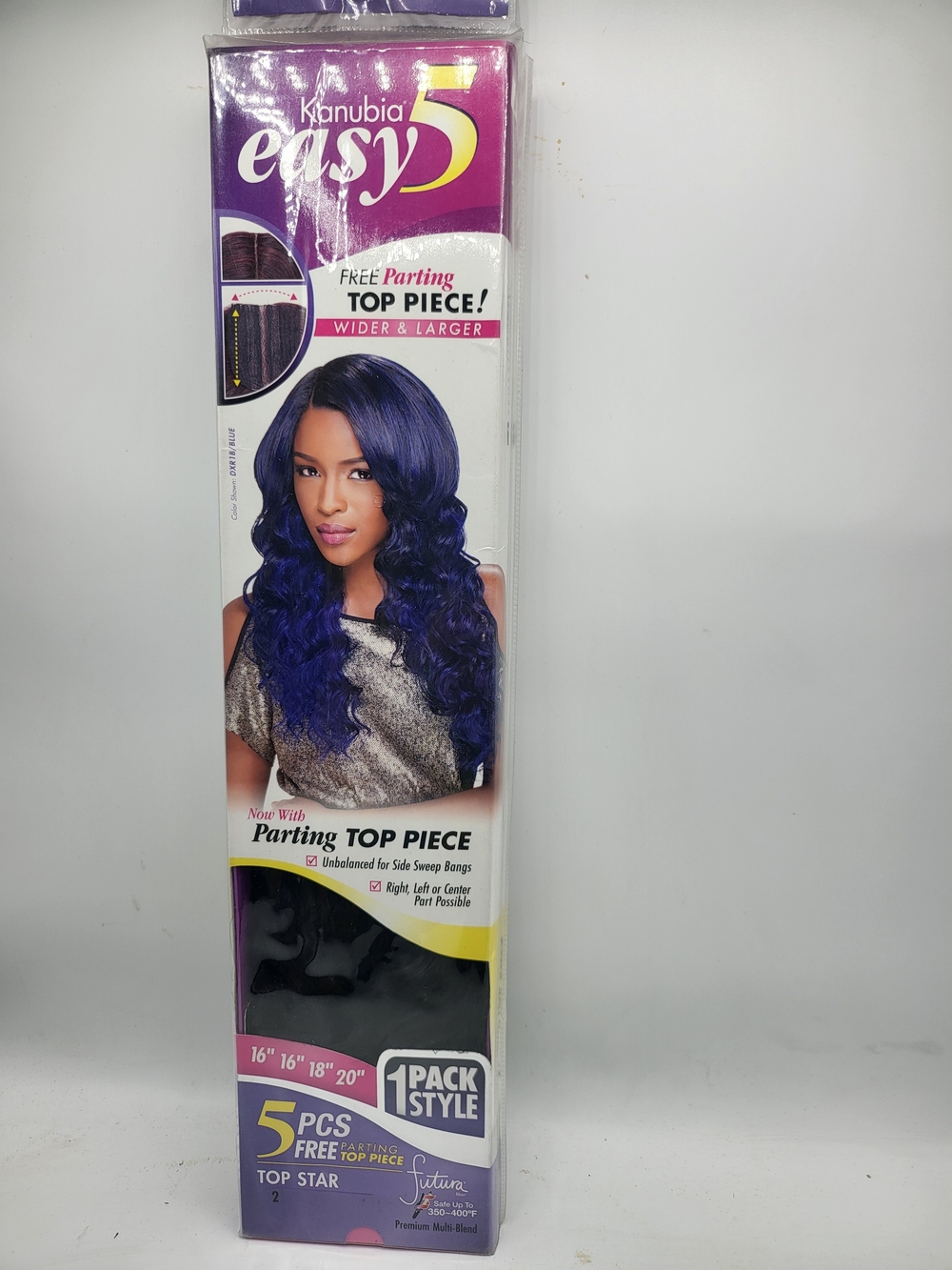 Easy 5 Top Star Synthetic Weave  Colour 1  (16"-20").1pk Fo4 Full Head